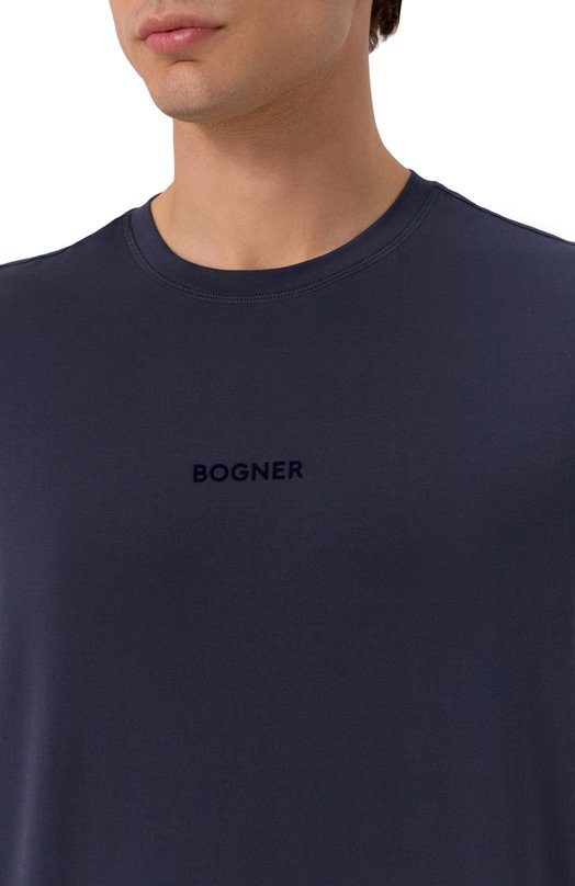 Хлопковая футболка Bogner 58406604 Синий  58406604 Фото 5