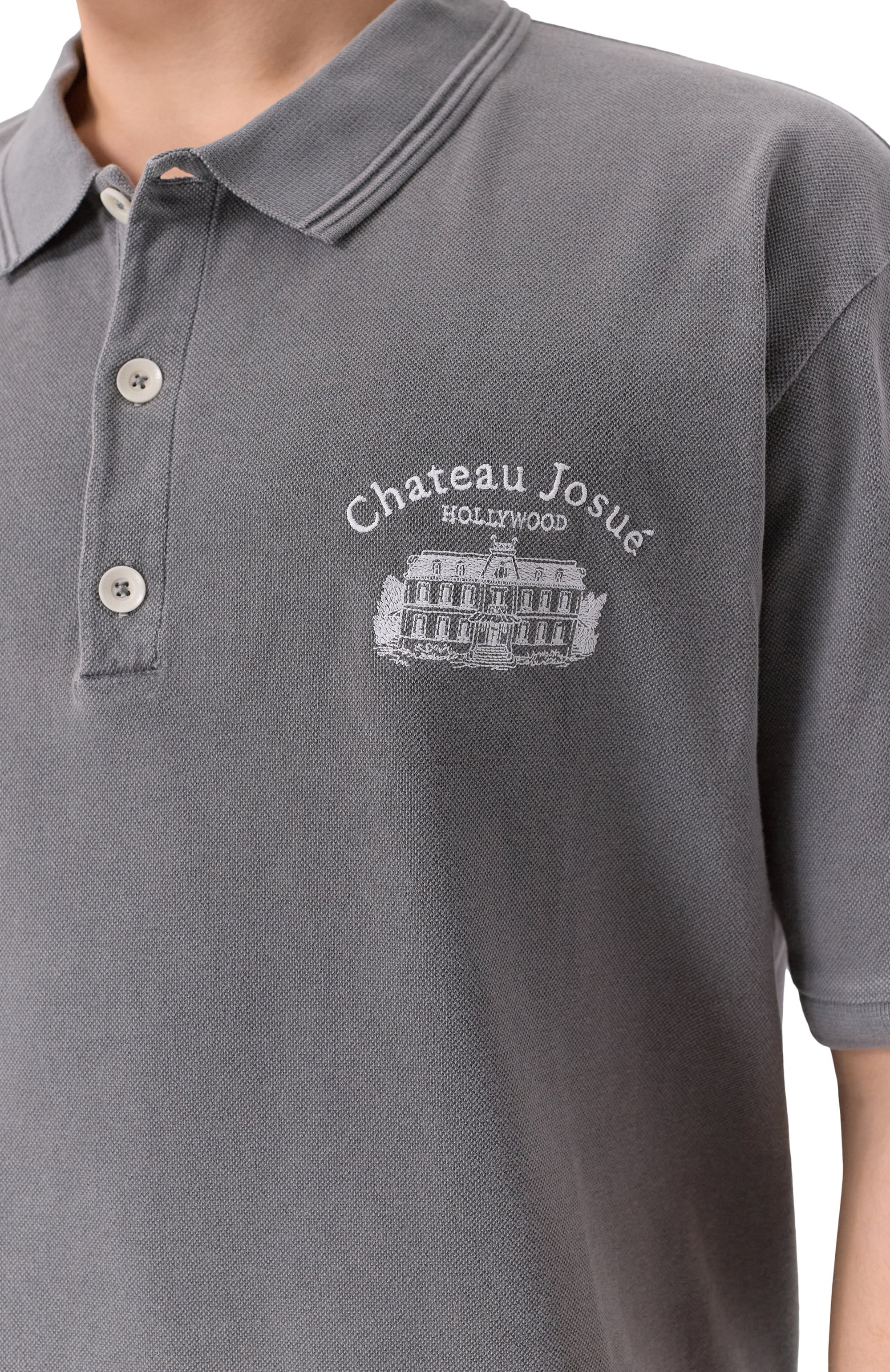 Хлопковое поло GALLERY DEPT. серого цвета по цене 77350 руб., арт. PP-60069_001, фото 5 Хлопковое поло GALLERY DEPT., арт. PP-60069_001, фото 5