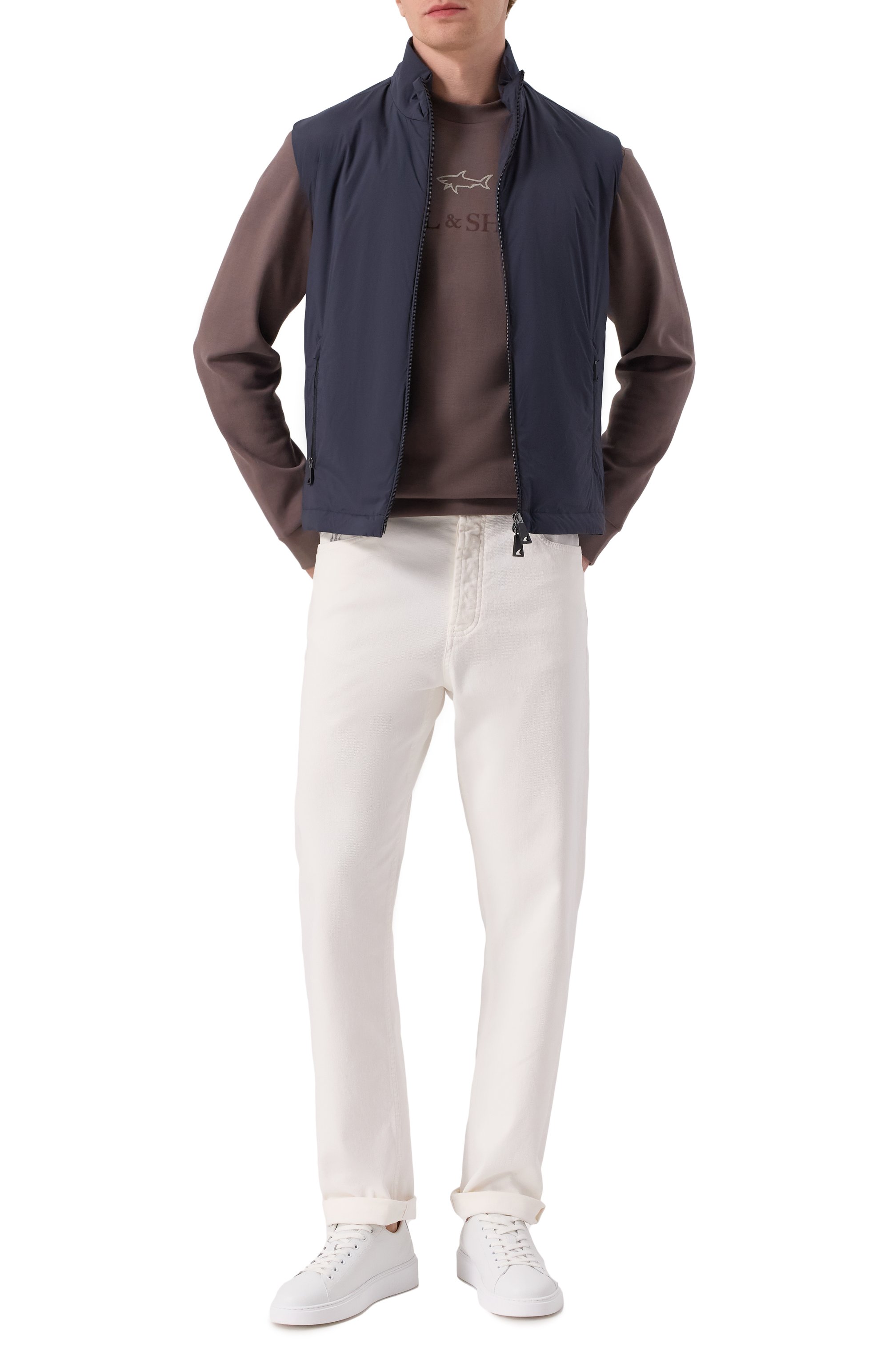 Утепленный жилет PAUL&SHARK темно-синего цвета по цене 89850 руб., арт. 15312585, фото 2 Утепленный жилет PAUL&SHARK, арт. 15312585, фото 2