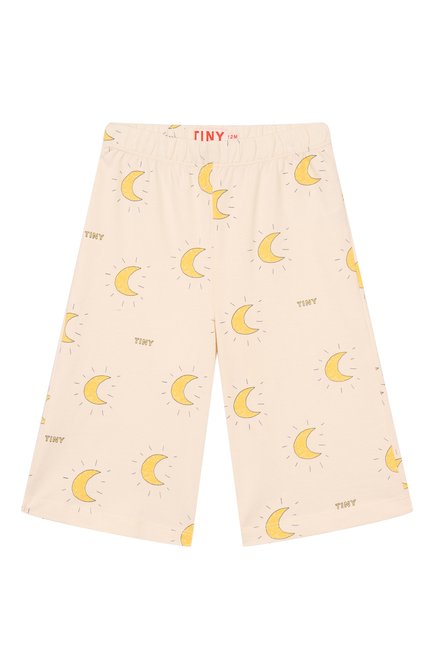 Детские хлопковые брюки TINYCOTTONS кремвого цвета, арт. SS25-024 | Фото 1 (Нос: Не проставлено; Материал внешний: Хлопок; Материал сплава: Проставлено)