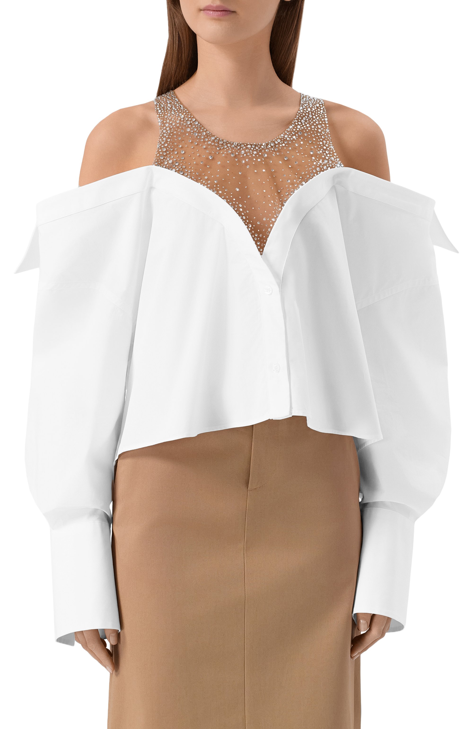 Комбинированная рубашка GIUSEPPE DI MORABITO, арт. 06PST0393YC 16302, фото 3