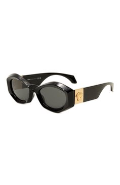 Женские солнцезащитные очки VERSACE черного цвета, арт. 4466U-GB1/87 | Фото 1 (Региональные ограничения белый список (Axapta Mercury): Не проставлено; Нос: Не проставлено; Тип очков: С/з; Материал: Пластик; Оптика Гендер: оптика-женское; Очки форма: Овальные)