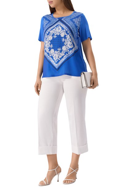 Футболка из вискозы MARINA SPORT синего цвета по цене 15250 руб., арт. UBI, фото 2 Футболка из вискозы MARINA SPORT, арт. UBI, фото 2