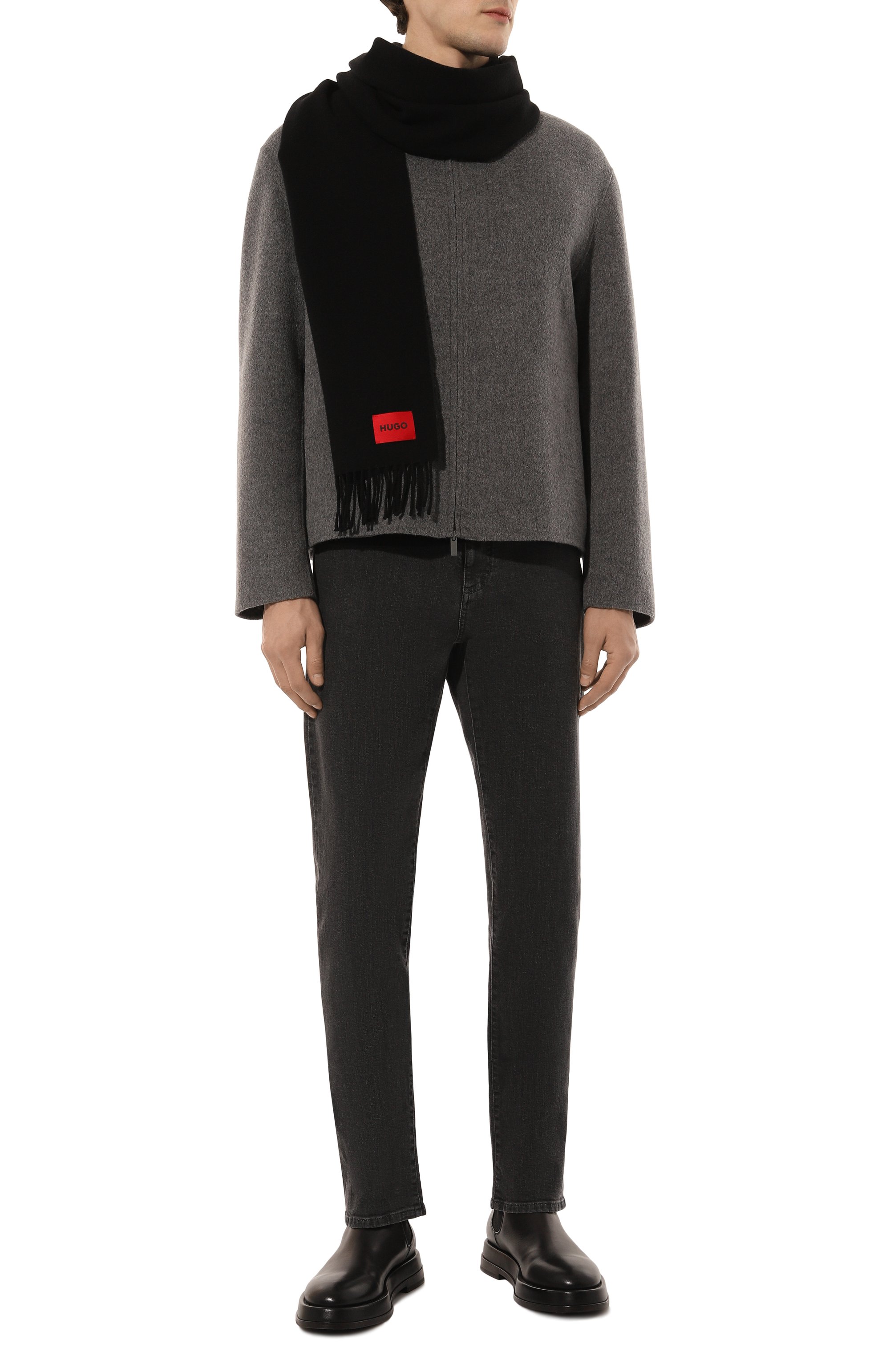 Шерстяной шарф HUGO, арт. 50517623, фото 3