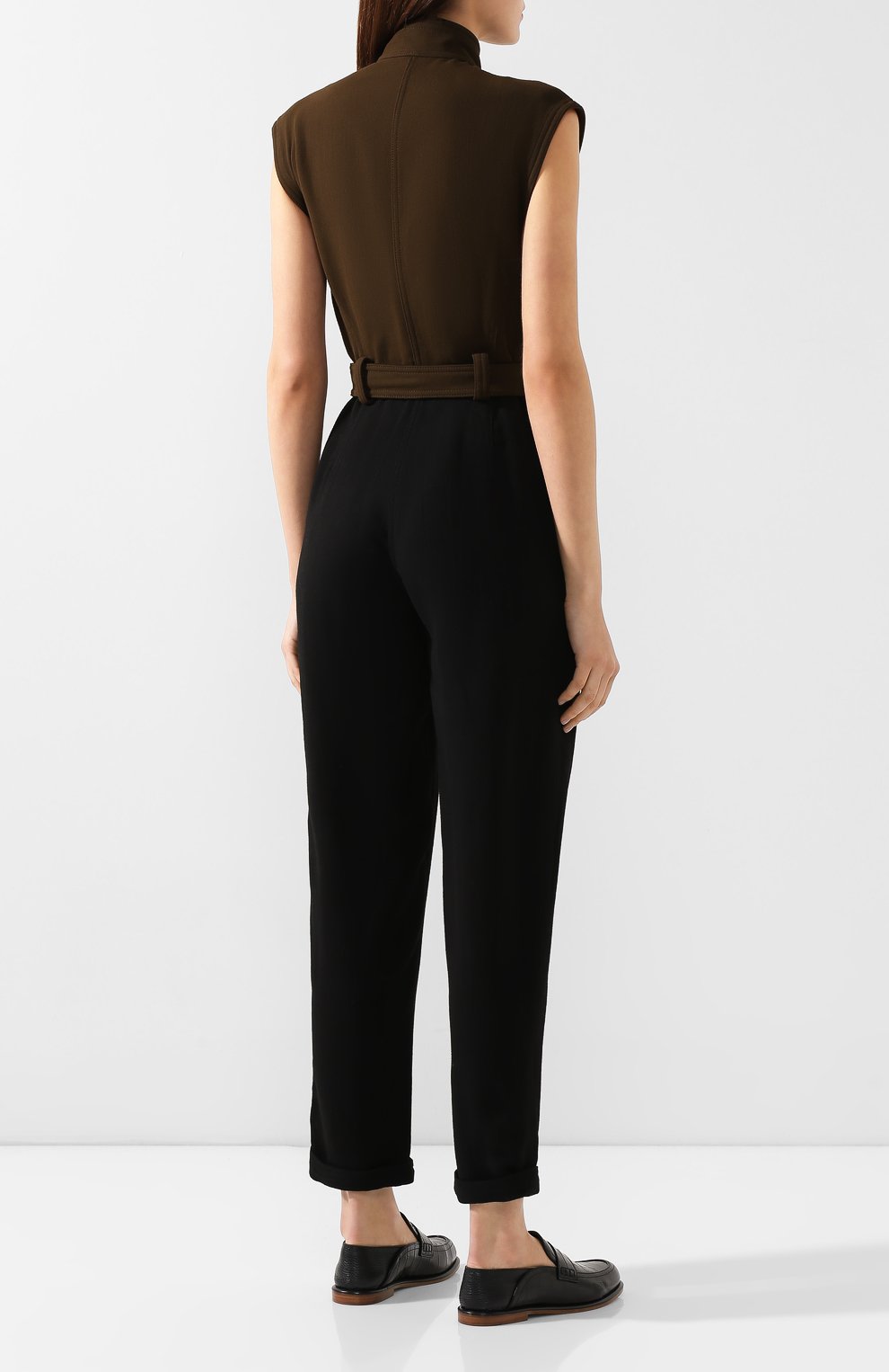 Комбинезон с поясом LOEWE хаки цвета по цене 131000 руб., арт. D2296150R0, фото 4 Комбинезон с поясом LOEWE, арт. D2296150R0, фото 4