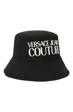 Мужская панама VERSACE JEANS COUTURE черного цвета, арт. 75YAZK04/ZS797 | Фото 1 (Материал: Текстиль, Синтетический материал; Материал сплава: Проставлено; Нос: Не проставлено)