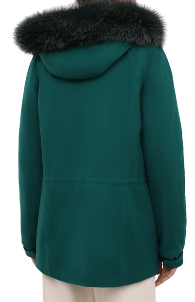 Кашемировая куртка LORO PIANA зеленого цвета по цене 660500 руб., арт. FAF8086, фото 4 Кашемировая куртка LORO PIANA, арт. FAF8086, фото 4