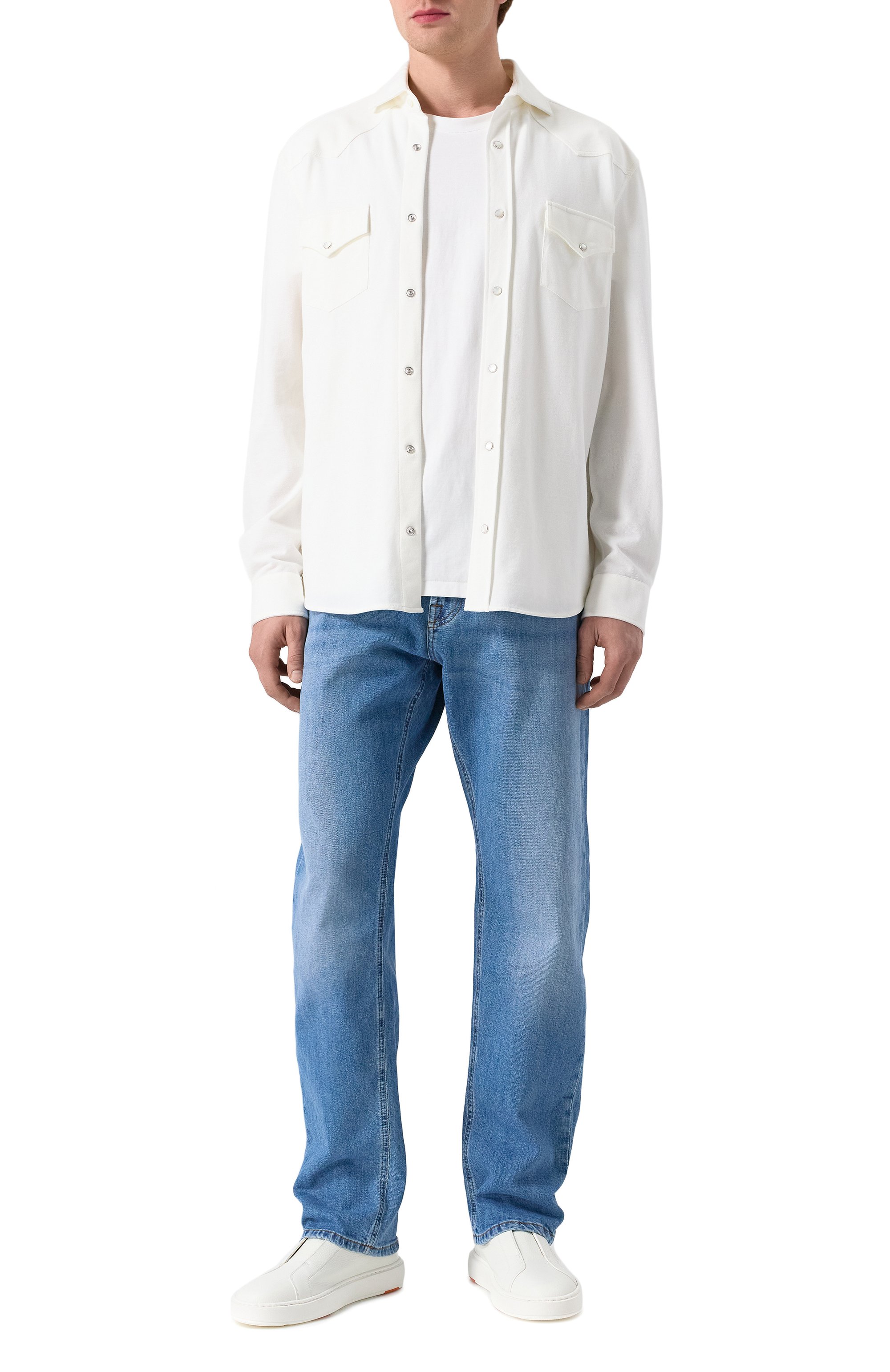 Хлопковая рубашка BRUNELLO CUCINELLI, арт. ME854B2268, фото 2