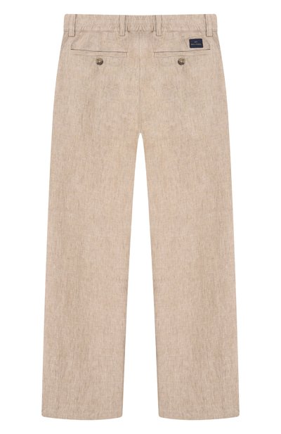 Льняные брюки PAUL & SHARK JUNIOR бежевого цвета по цене 25150 руб., арт. WUP007/LUA04/10A-16A, фото 2 Льняные брюки PAUL & SHARK JUNIOR, арт. WUP007/LUA04/10A-16A, фото 2