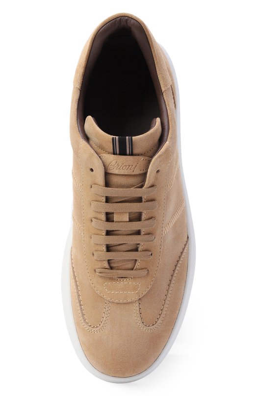 Замшевые кеды Olympia Brioni QHLW0L/09708 Бежевый  QHLW0L/09708 Фото 5