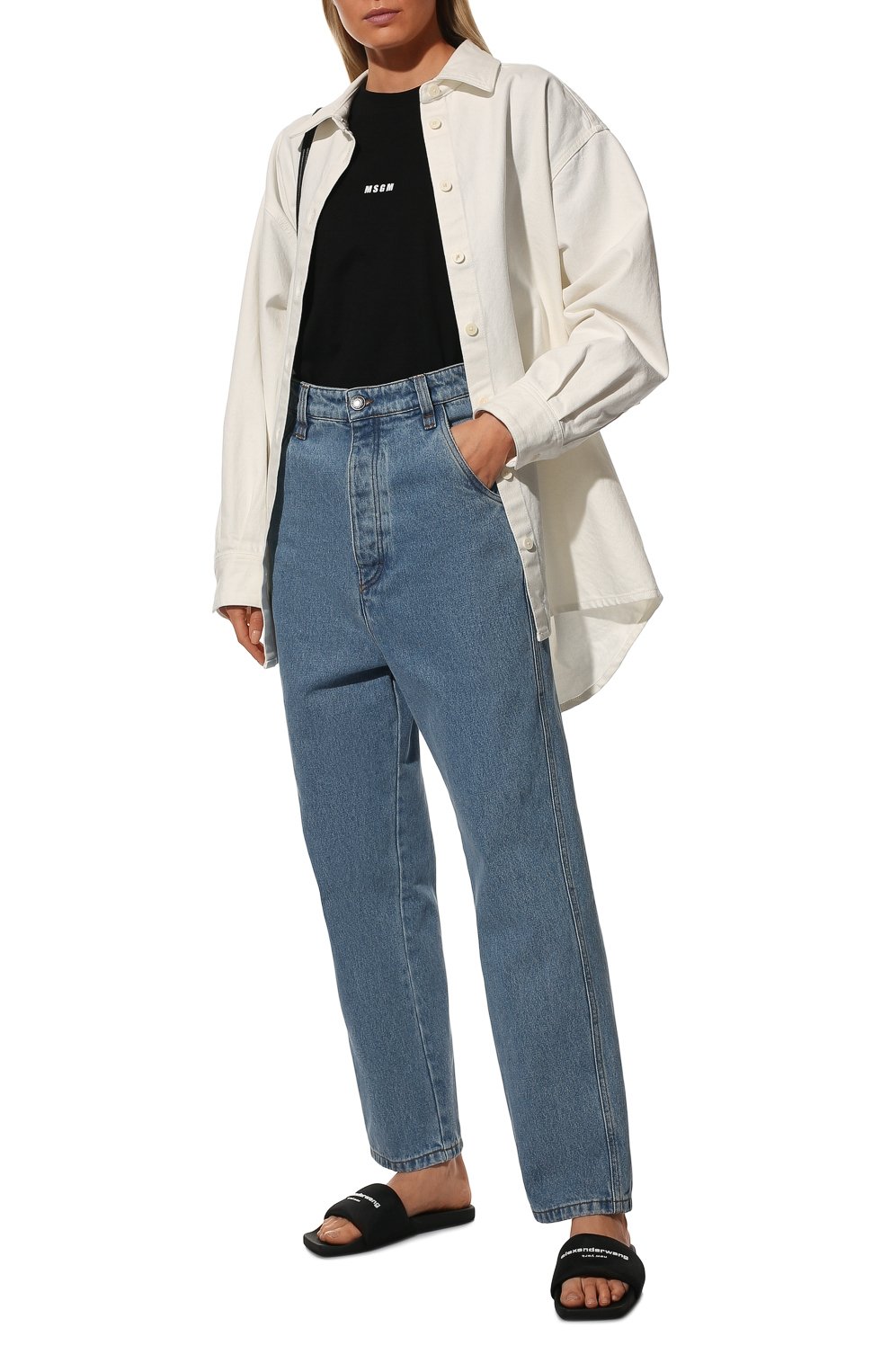 Хлопковая футболка MSGM, арт. 2000MDM500 200002, фото 2