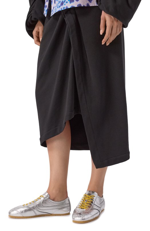 Кожаные кеды Dries Van Noten WS251-1160 Серебряный  WS251-1160 Фото 3