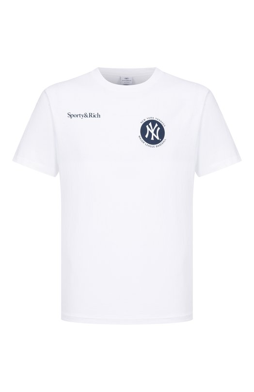 Хлопковая футболка Sporty & Rich x '47 & The New York Yankees Sporty and Rich T0043623659WH01 Белый T0043623659WH01