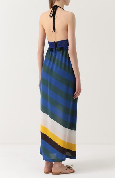 Шелковое платье-макси с открытой спиной FENDI, арт. FXX664/0GX, фото 4