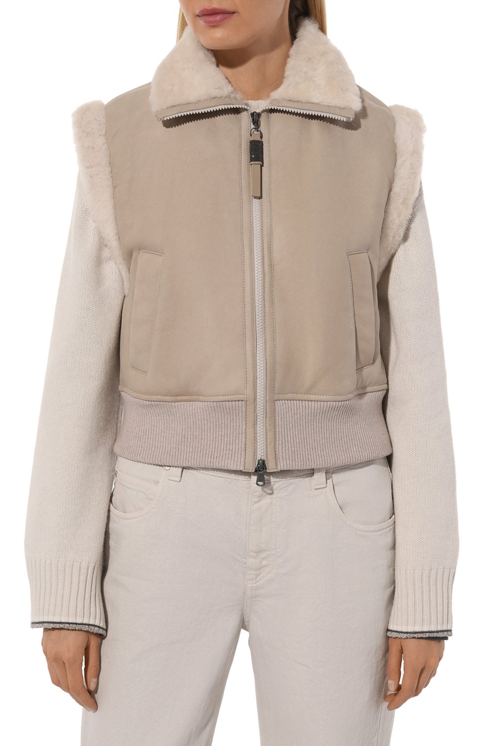 Жилет из овчины BRUNELLO CUCINELLI, арт. MPMBP7985P, фото 3