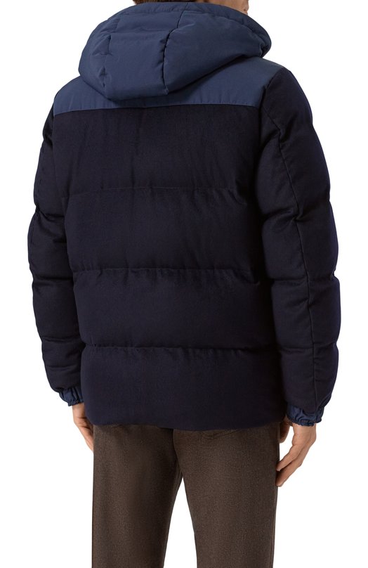 Кашемировый пуховик Kiton UW2229V0436H02 Синий  UW2229V0436H02 Фото 4