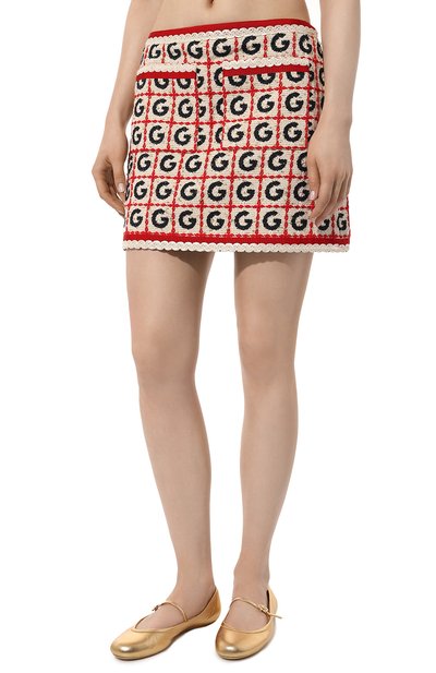 Юбка GUCCI красного цвета по цене 155500 руб., арт. 751302/ZAM4S, фото 3 Юбка GUCCI, арт. 751302/ZAM4S, фото 3