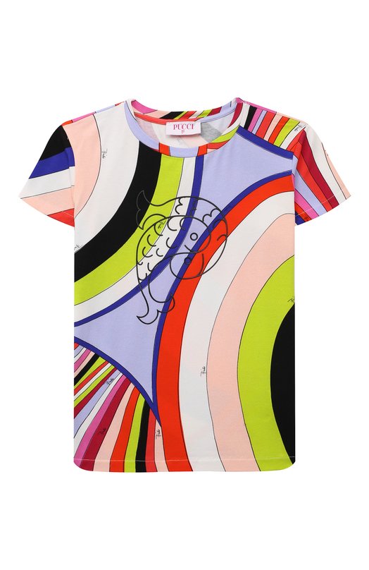 

Хлопковая футболка Emilio Pucci, Разноцветный