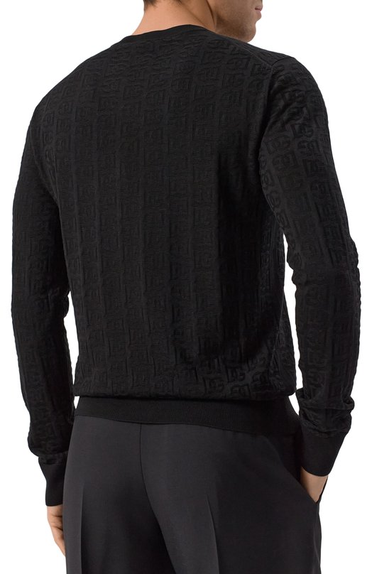 Шелковый джемпер Dolce & Gabbana GXX02T/JBSKE Чёрный  GXX02T/JBSKE Фото 4