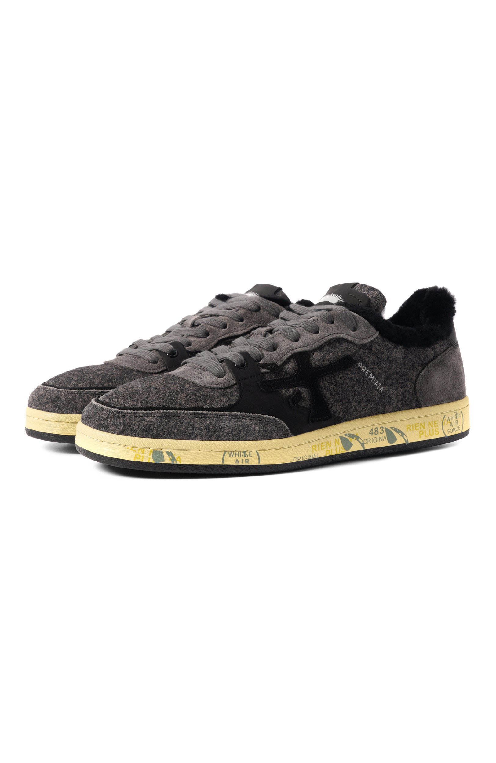 Замшевые кеды bskt clay PREMIATA серого цвета по цене 37550 руб., арт. BSKTCLAY/VAR 8713M, фото 1 Замшевые кеды bskt clay PREMIATA, арт. BSKTCLAY/VAR 8713M, фото 1