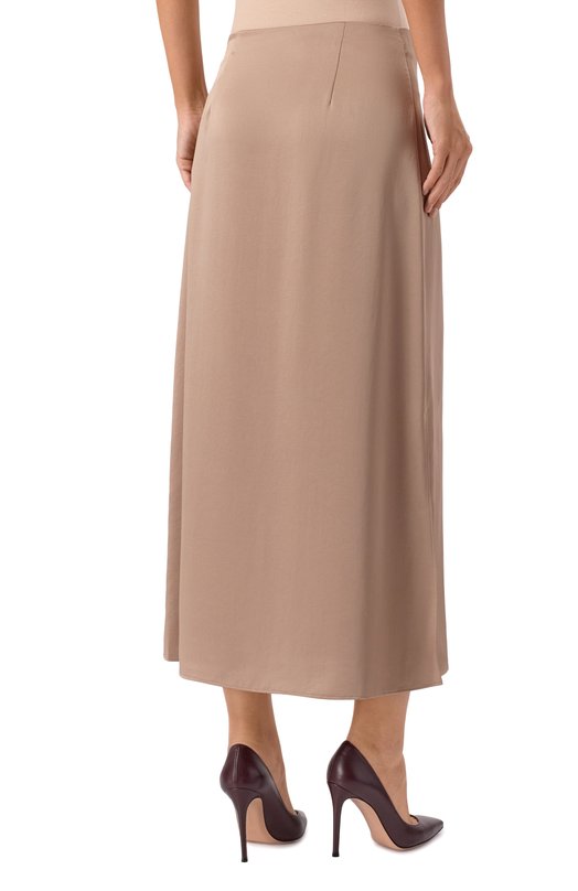 Атласная юбка Weekend Max Mara ANGEL0 Бежевый  ANGEL0 Фото 4