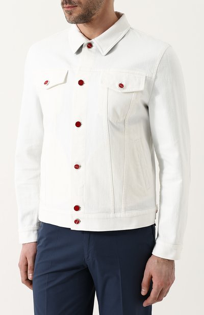 Джинсовая куртка на пуговицах KITON, арт. UW0374V08P1403002, фото 3