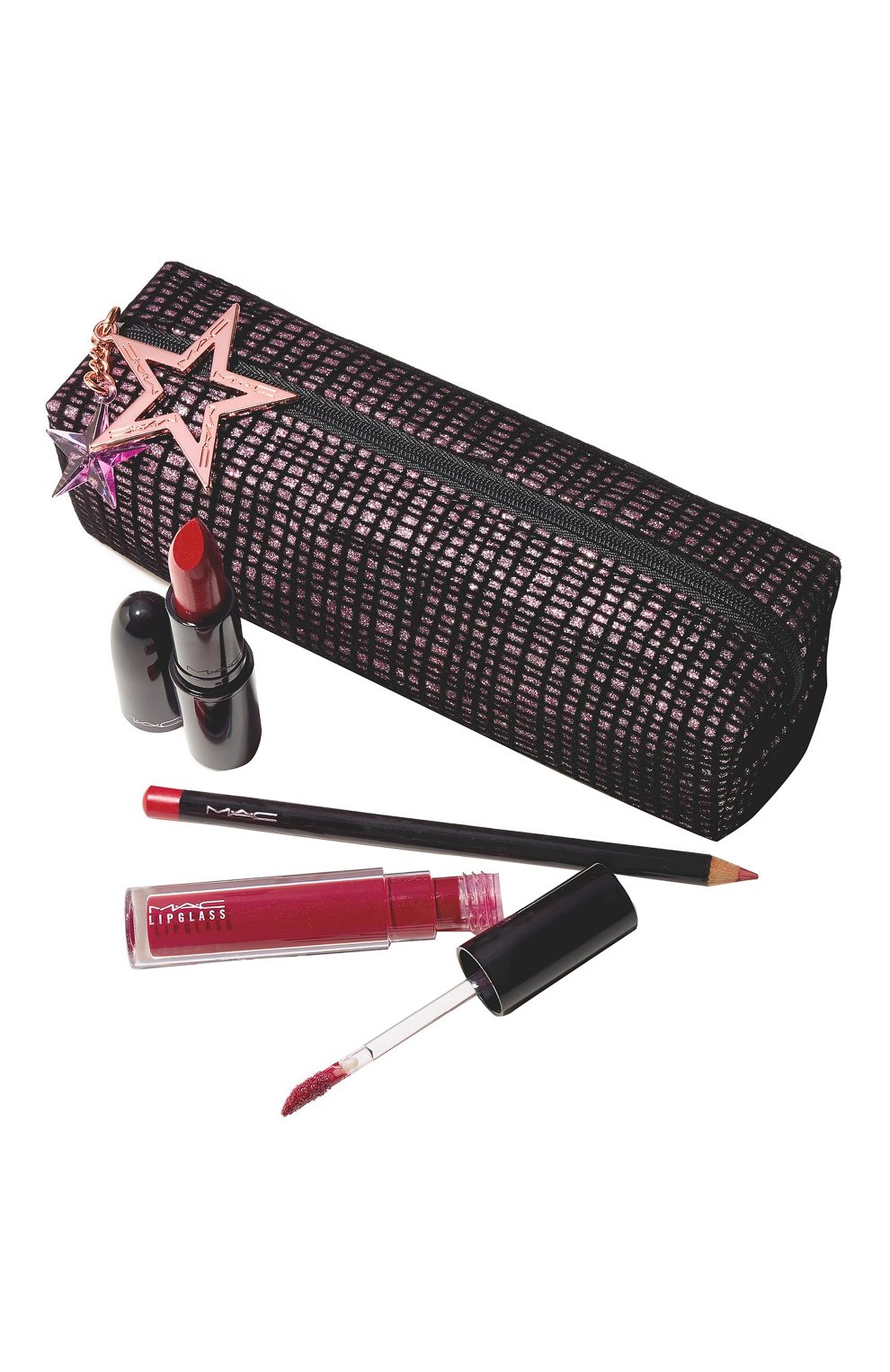 Набор для губ mac holiday kits starlit lip bag, red MAC, арт. SH4T-Y9, фото 2