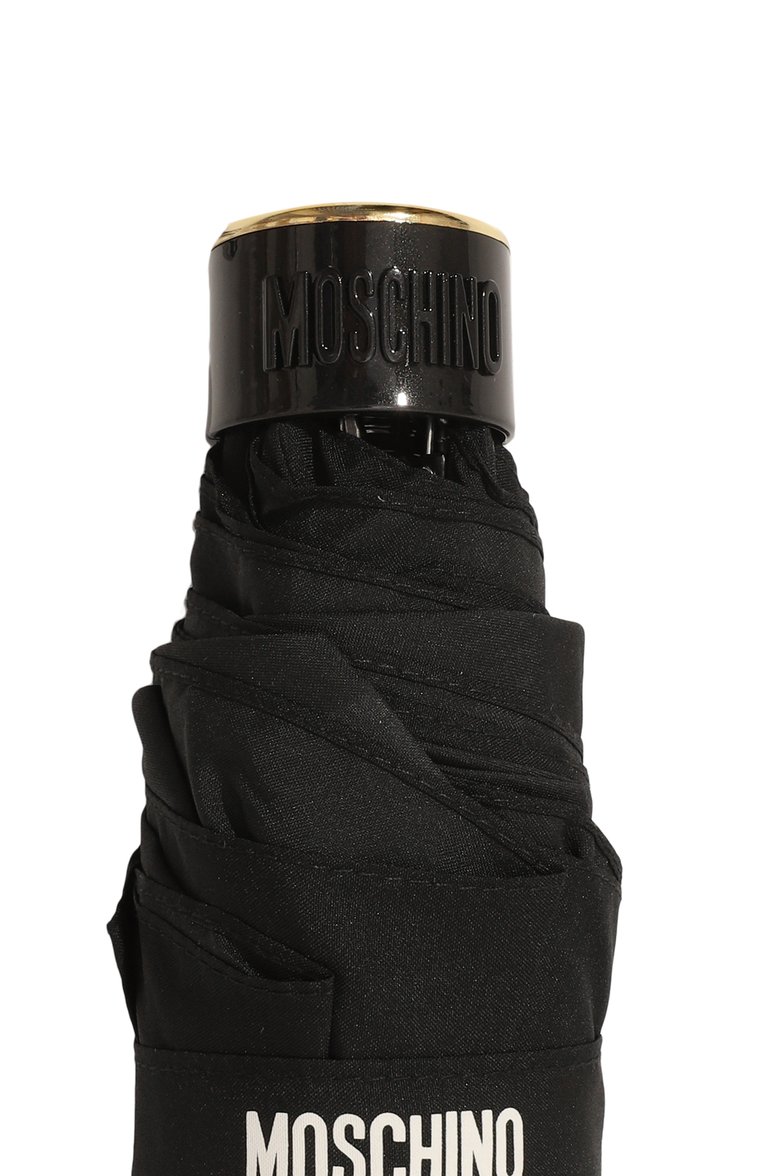 Женский складной зонт MOSCHINO черного цвета, арт. 8188-SUPERMINIA | Фото 5 (Материал: Синтетический материал, Текстиль; Нос: Не проставлено; Тематический товар: Teddy Bear)