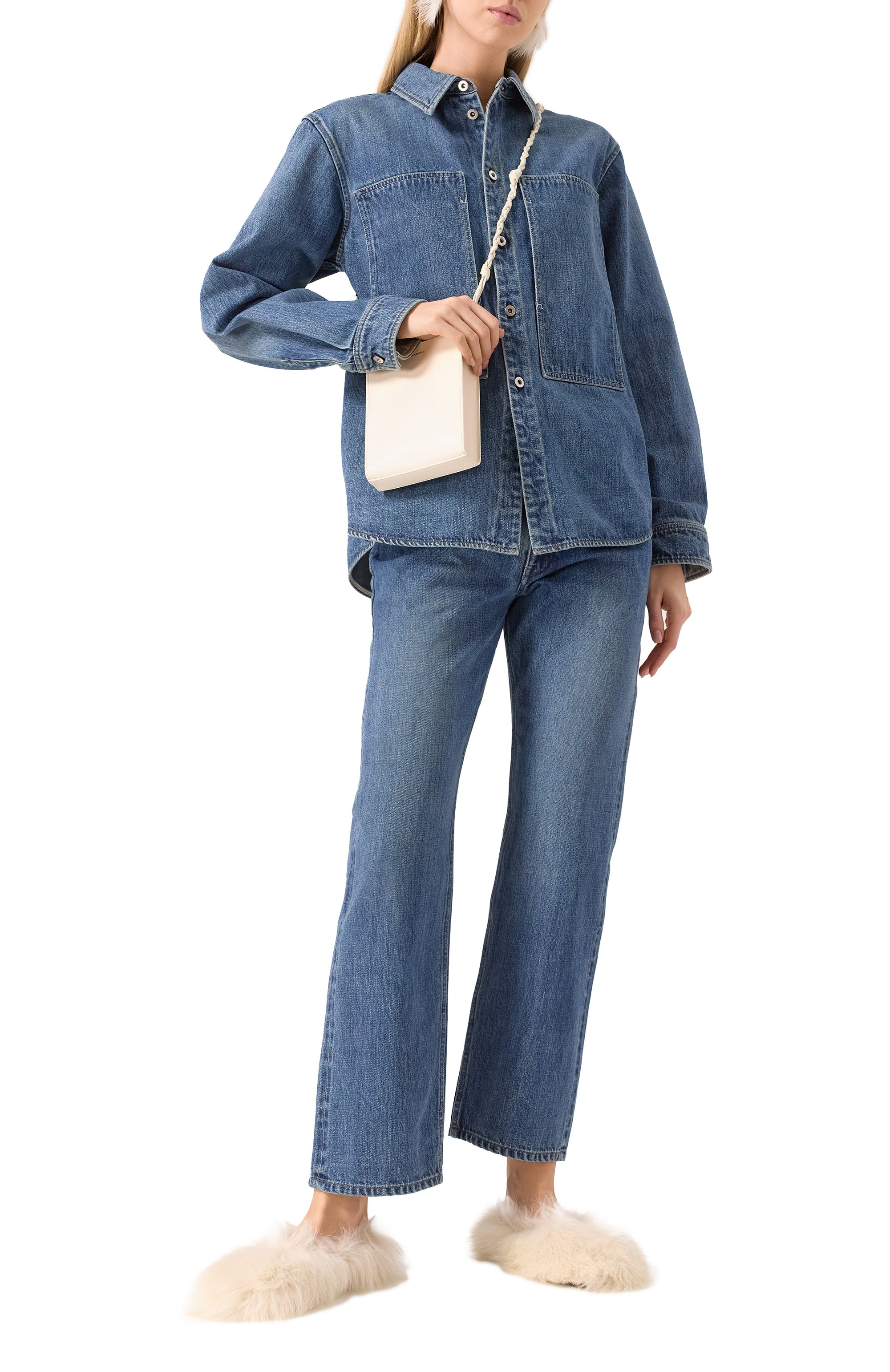 Балетки из овчины JIL SANDER кремового цвета по цене 83150 руб., арт. J44WZ0001/P7969, фото 2 Балетки из овчины JIL SANDER, арт. J44WZ0001/P7969, фото 2