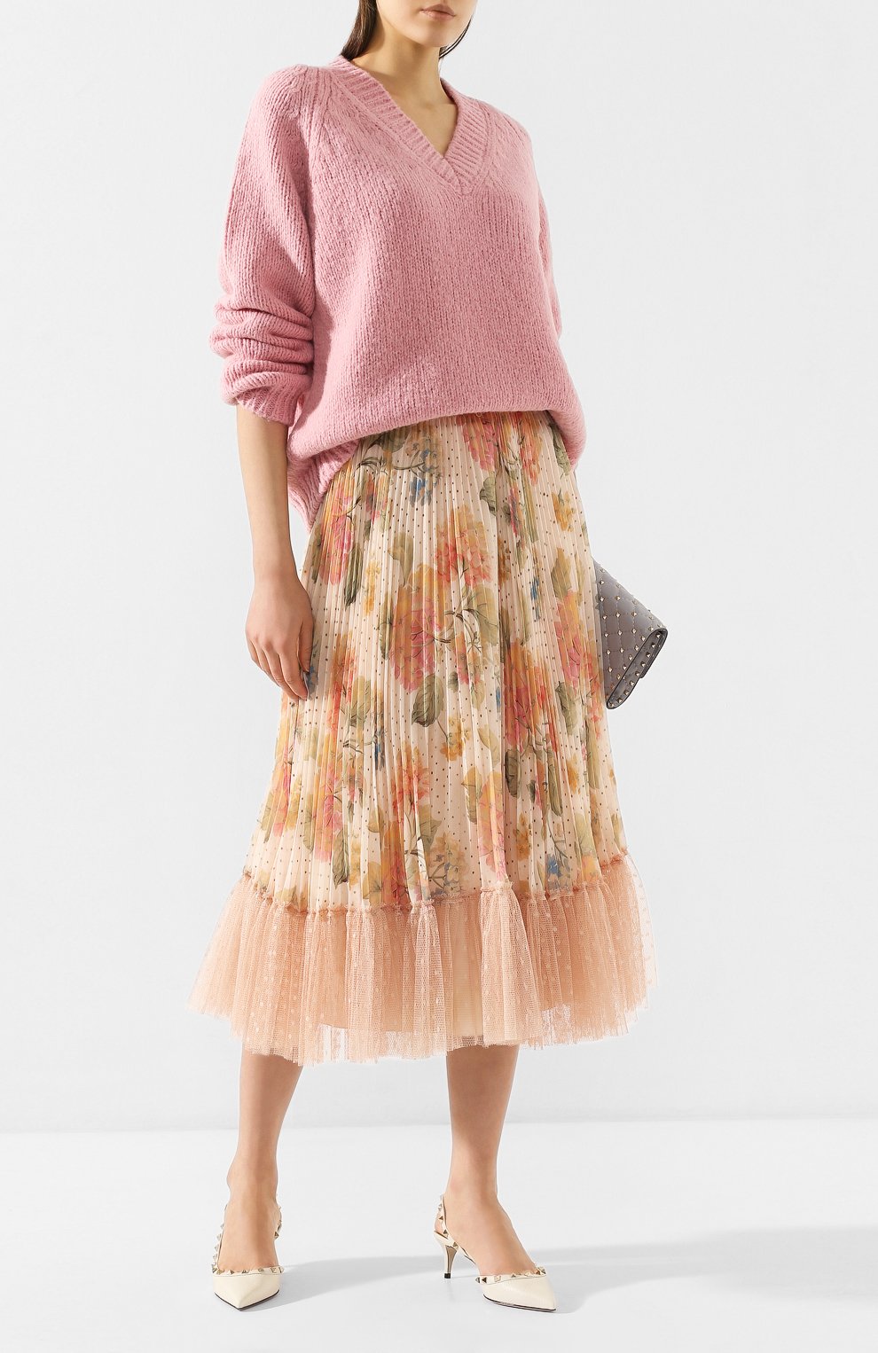 Юбка-миди REDVALENTINO бежевого цвета по цене 97550 руб., арт. TR3RAD30/4SL, фото 2 Юбка-миди REDVALENTINO, арт. TR3RAD30/4SL, фото 2