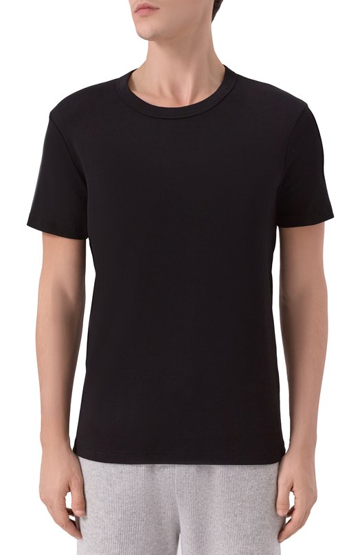 Хлопковая футболка Kiton UNWM008K0275H01 Чёрный  UNWM008K0275H01 Фото 3