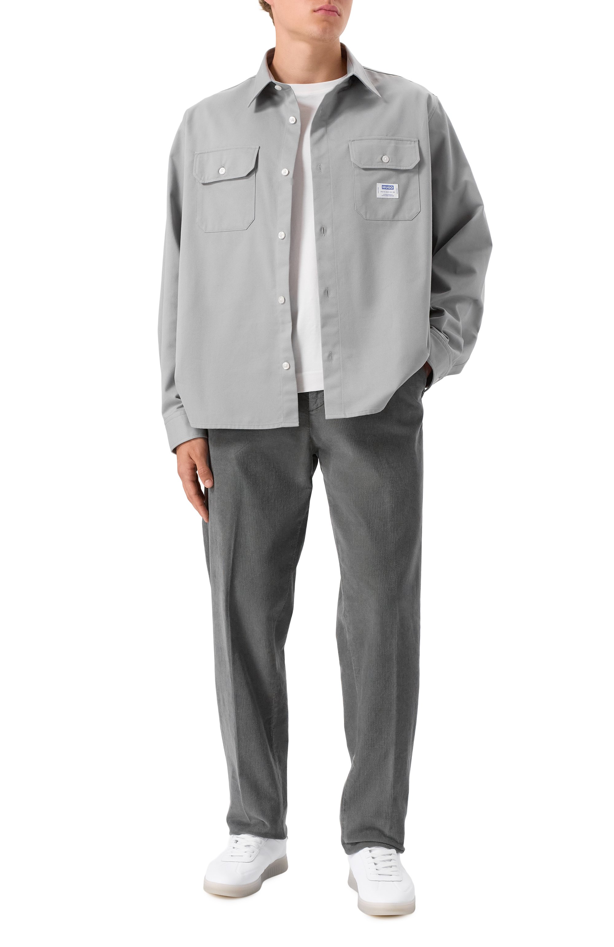 Хлопковая рубашка HUGO BLUE, арт. 50520001, фото 2