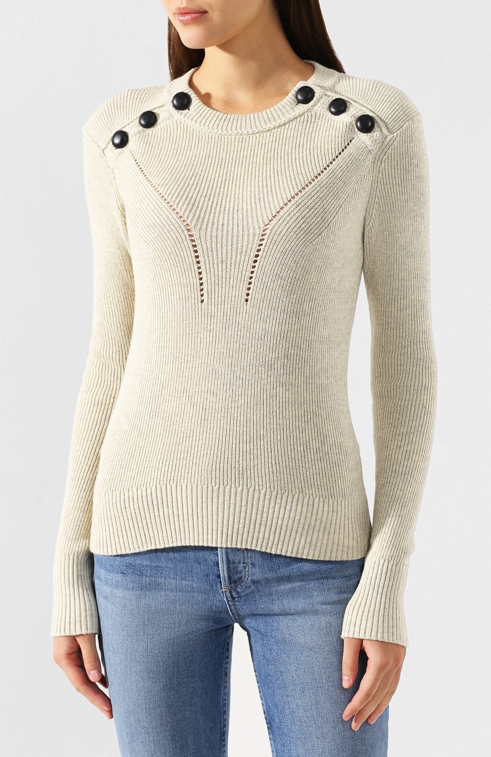Пуловер из смеси хлопка и шерсти ISABEL MARANT ETOILE, арт. PU0842-19P056E/K0YLA, фото 3