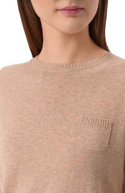 Пуловер из шерсти и хлопка UNDERCOVER бежевого цвета по цене 65300 руб., арт. UP1F1902, фото 5 Пуловер из шерсти и хлопка UNDERCOVER, арт. UP1F1902, фото 5