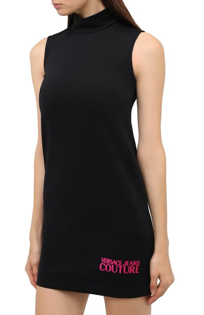 Платье VERSACE JEANS COUTURE черного цвета по цене 25350 руб., арт. D2HZA403-ZDP903 L0G0/13985, фото 3 Платье VERSACE JEANS COUTURE, арт. D2HZA403-ZDP903 L0G0/13985, фото 3
