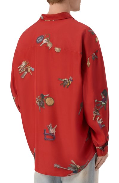 Шелковая рубашка MAGLIANO красного цвета по цене 115000 руб., арт. MGFW26SR01092, фото 4 Шелковая рубашка MAGLIANO, арт. MGFW26SR01092, фото 4