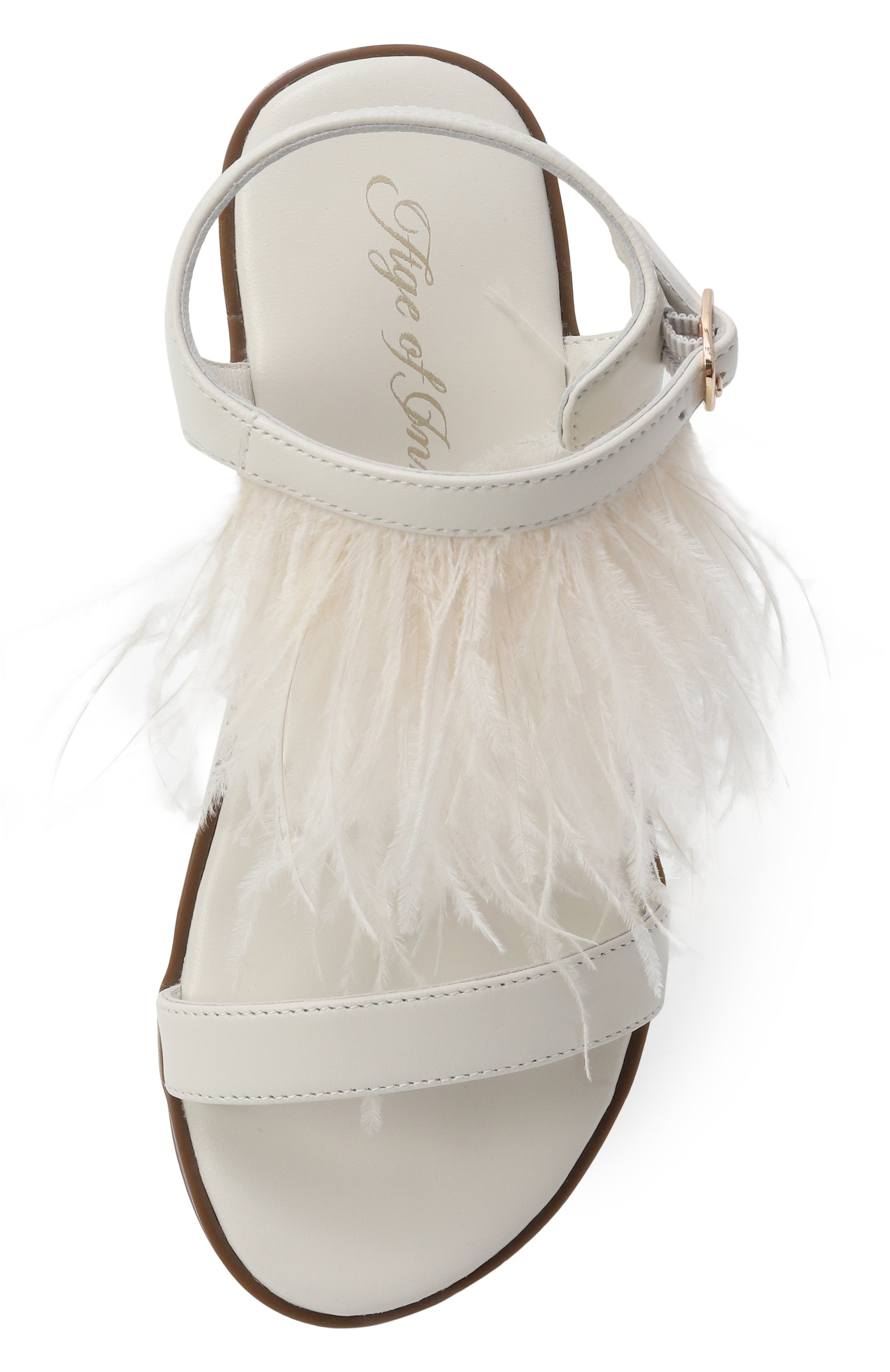 Кожаные сандалии elle AGE OF INNOCENCE белого цвета по цене 17800 руб., арт. 000213/ELLE/32, фото 4 Кожаные сандалии elle AGE OF INNOCENCE, арт. 000213/ELLE/32, фото 4