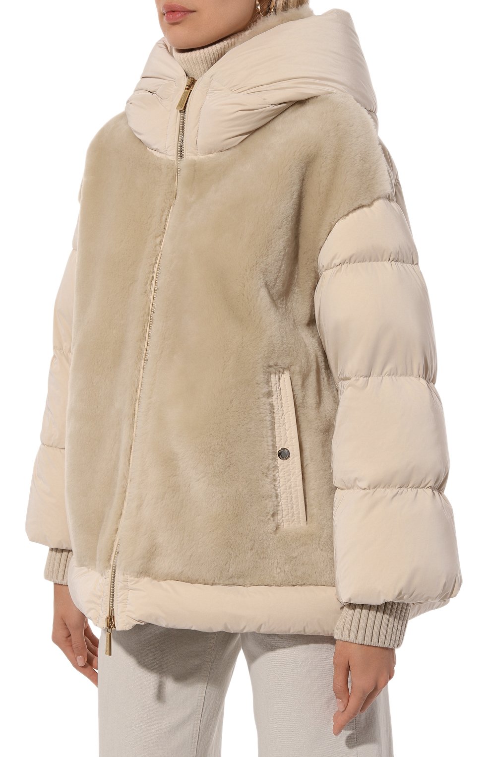 Пуховик nausica-omt MOORER кремового цвета по цене 574500 руб., арт. NAUSICA/0MT, фото 3 Пуховик nausica-omt MOORER, арт. NAUSICA/0MT, фото 3