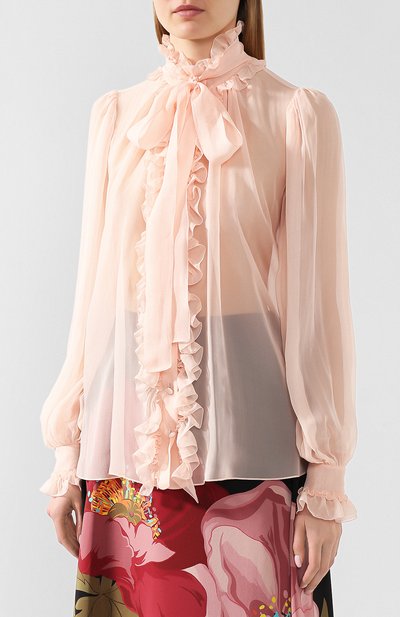 Шелковая блузка DOLCE & GABBANA, арт. F5J60T/FU1AT, фото 3