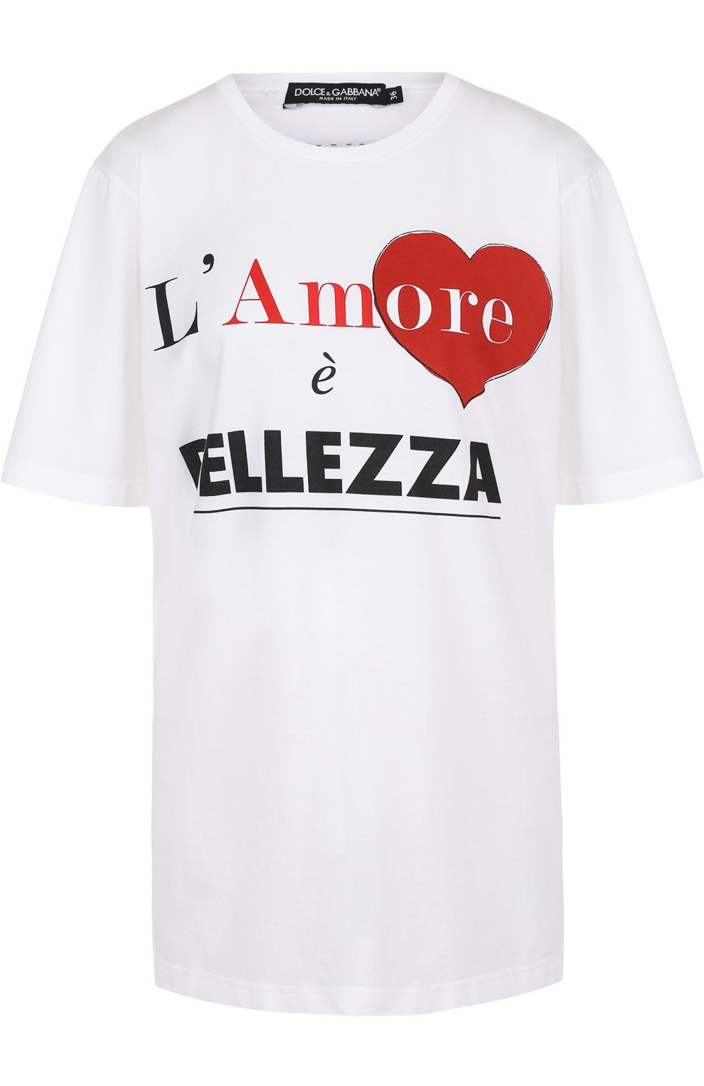 Хлопковая футболка свободного кроя с принтом DOLCE & GABBANA, арт. F8K27T/FH7MN, фото 1