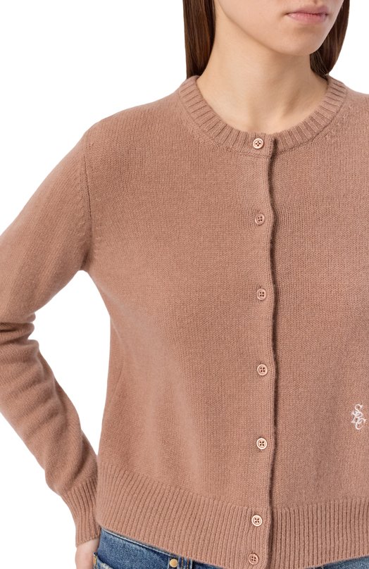 Кардиган из кашемира и шерсти Sporty and Rich WS07364302BE02 Бежевый  WS07364302BE02 Фото 5