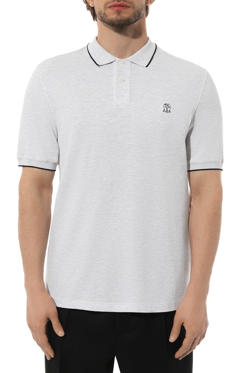 Хлопковое поло BRUNELLO CUCINELLI, арт. ME8549779G, фото 3