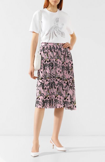 Хлопковая футболка KENZO белого цвета по цене 21750 руб., арт. 2TS751988, фото 2 Хлопковая футболка KENZO, арт. 2TS751988, фото 2