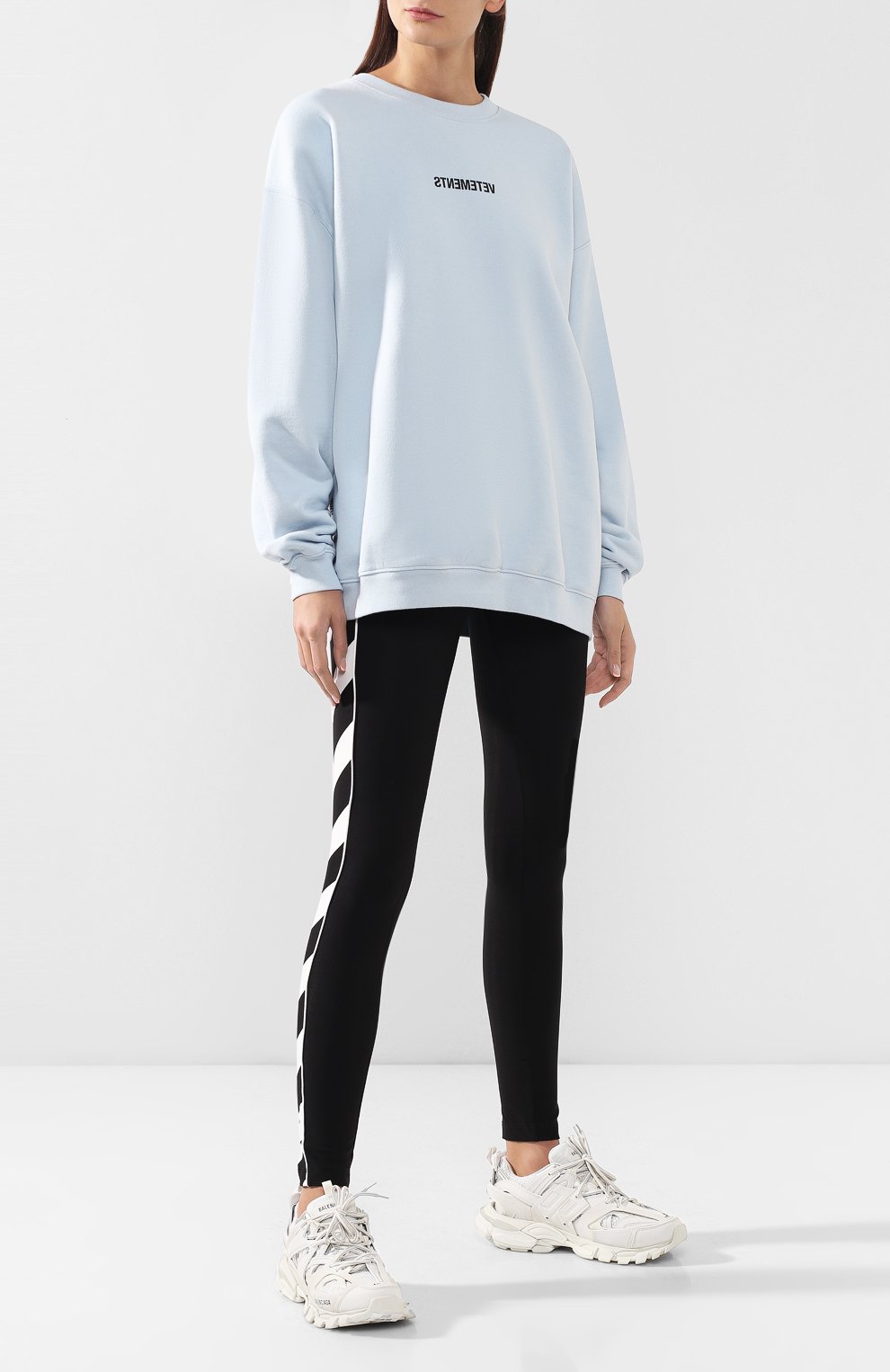 Легинсы OFF-WHITE черного цвета по цене 29950 руб., арт. 0WCD009E19E020951001, фото 2 Легинсы OFF-WHITE, арт. 0WCD009E19E020951001, фото 2