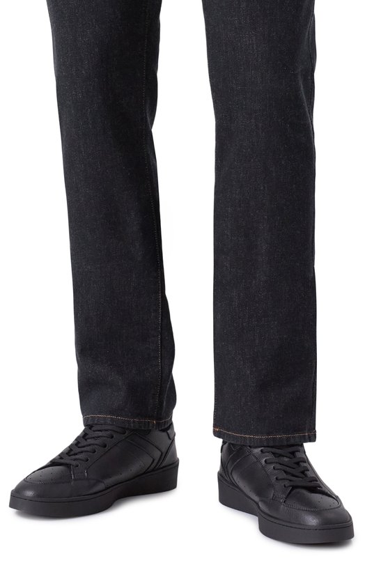 Кожаные кеды Canali 493203/RC01210 Чёрный  493203/RC01210 Фото 3
