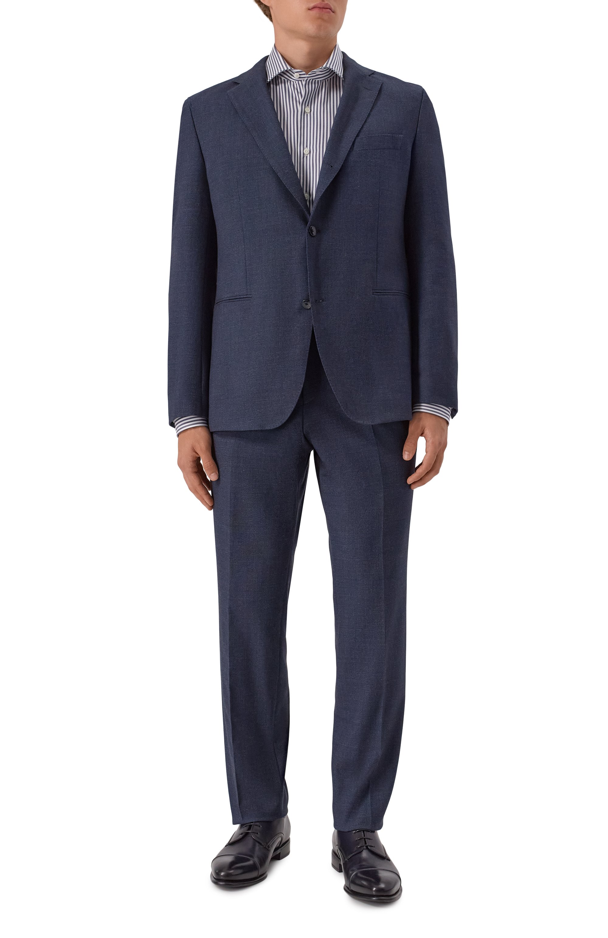 Хлопковая сорочка ALESSANDRO GHERARDI темно-синего цвета по цене 29950 руб., арт. BR1-3G-7T/7521, фото 2 Хлопковая сорочка ALESSANDRO GHERARDI, арт. BR1-3G-7T/7521, фото 2