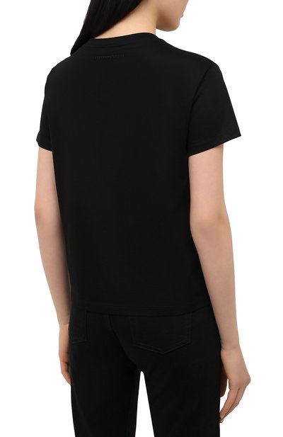 Хлопковая футболка EMPORIO ARMANI черного цвета по цене 11600 руб., арт. 3K2T7B/2J95Z, фото 4 Хлопковая футболка EMPORIO ARMANI, арт. 3K2T7B/2J95Z, фото 4