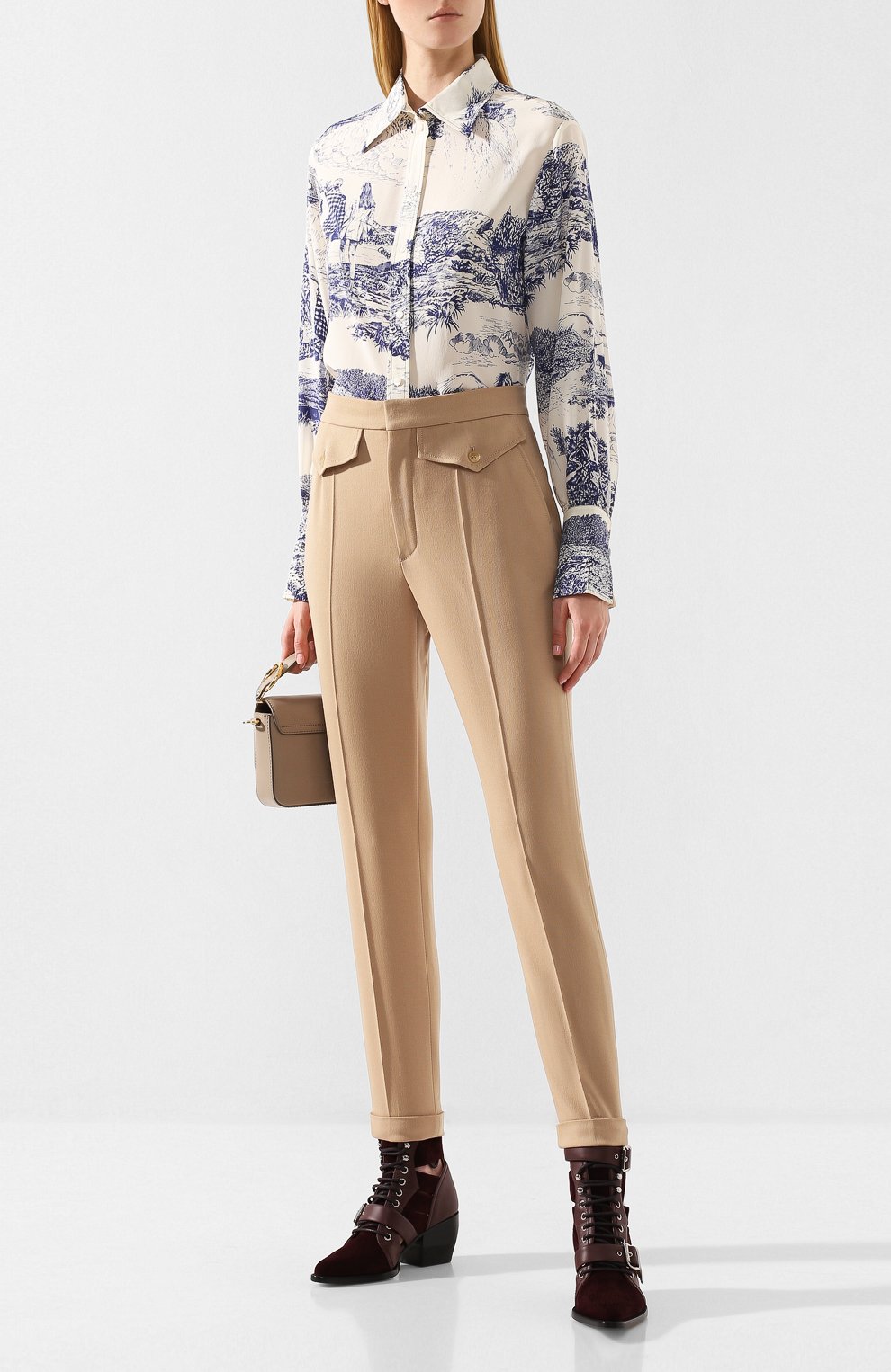 Шелковая рубашка CHLOÉ, арт. CHC19WHT59338, фото 2