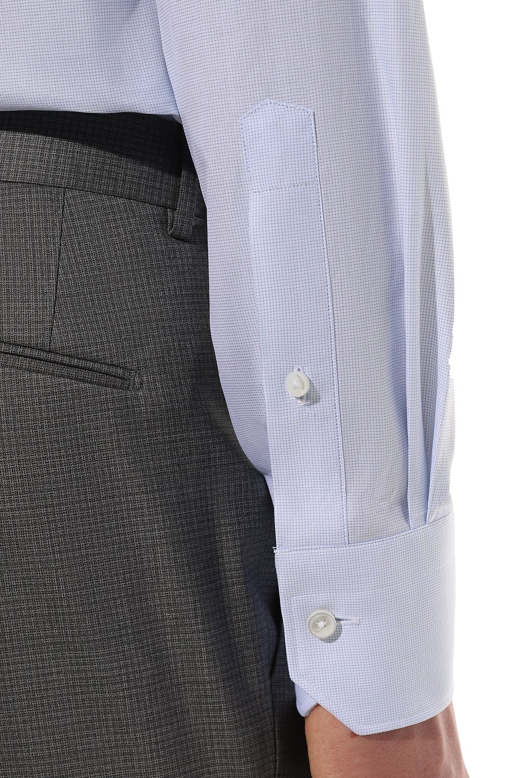 Хлопковая сорочка ZEGNA, арт. 601037A6/9MS0BA, фото 6