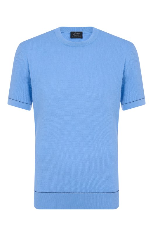 Хлопковый джемпер Brioni UMR00L/P0K15 Голубой UMR00L/P0K15